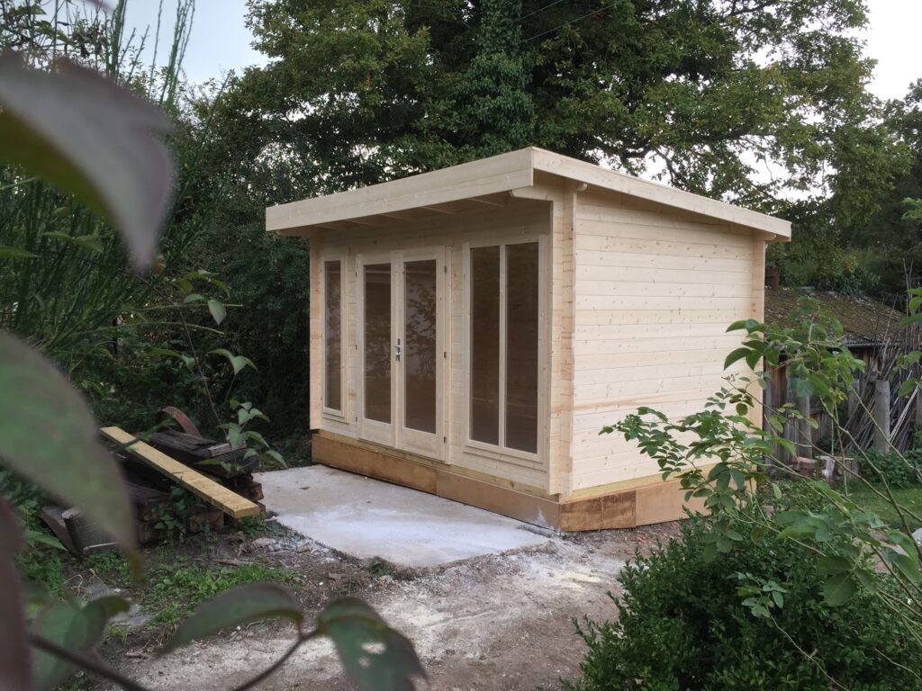 Dorset log cabin installation
