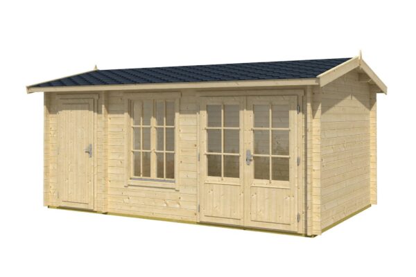 Wrexham 2 log cabin - Graden office and shed