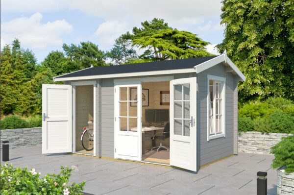 Wrexham 1 log cabin - garden office with shed