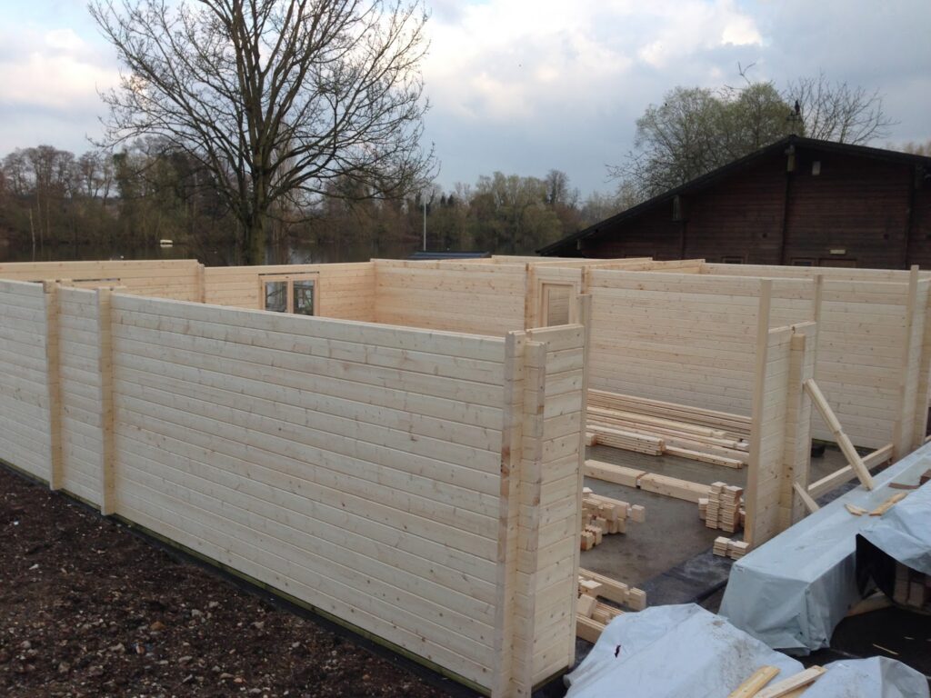 Boathouse walls almost complete