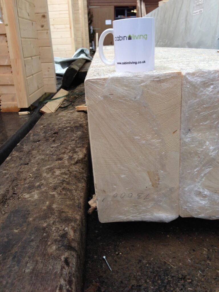 Giant roof purlin timbers