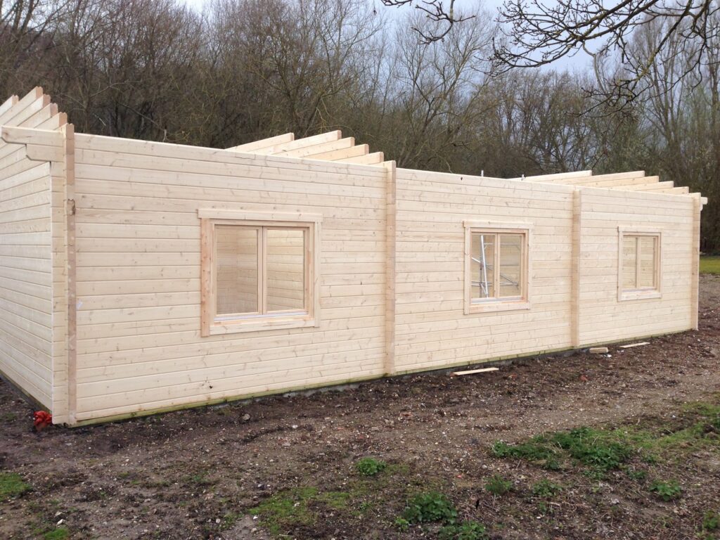 Walls approaching completion - Denham Boathouse