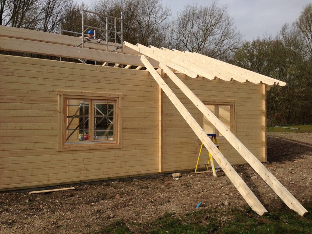 Roof rafters installed